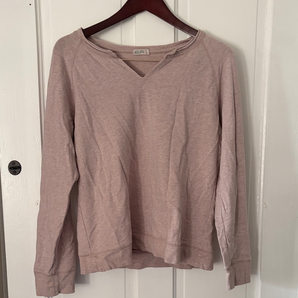 Barefoot Dreams Women's Crew Neck Sweater in Light Pink